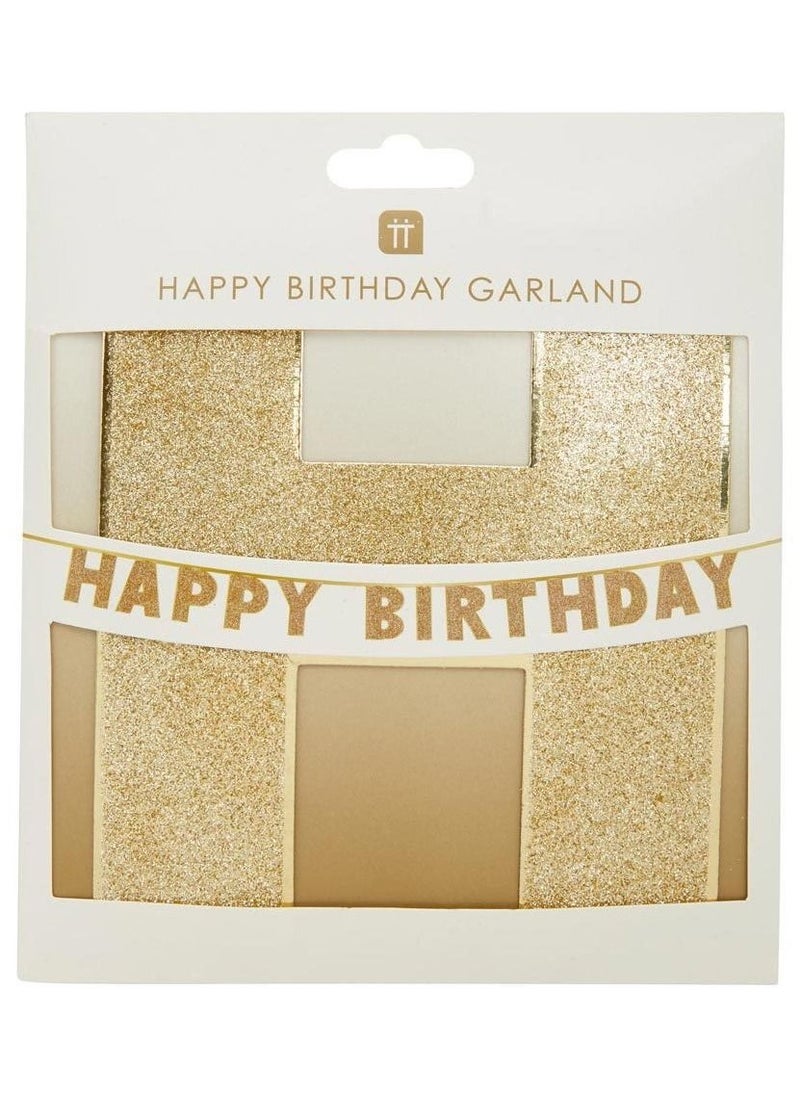 Talking Tables Talking Tables Gold Happy Birthday Banner  - Image 3