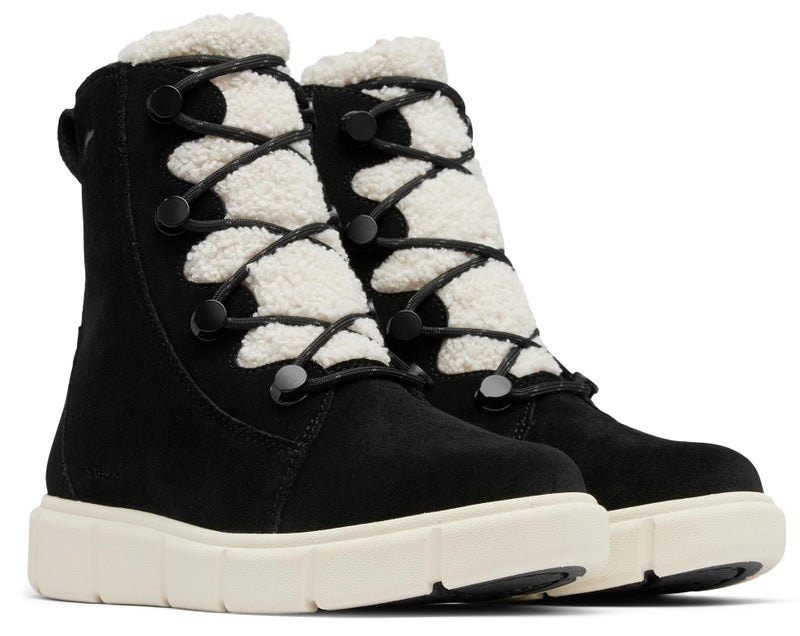 SOREL Women's Explorer lll Joan Cozy Waterproof Boot - Black/Chalk - 7 - Image 3