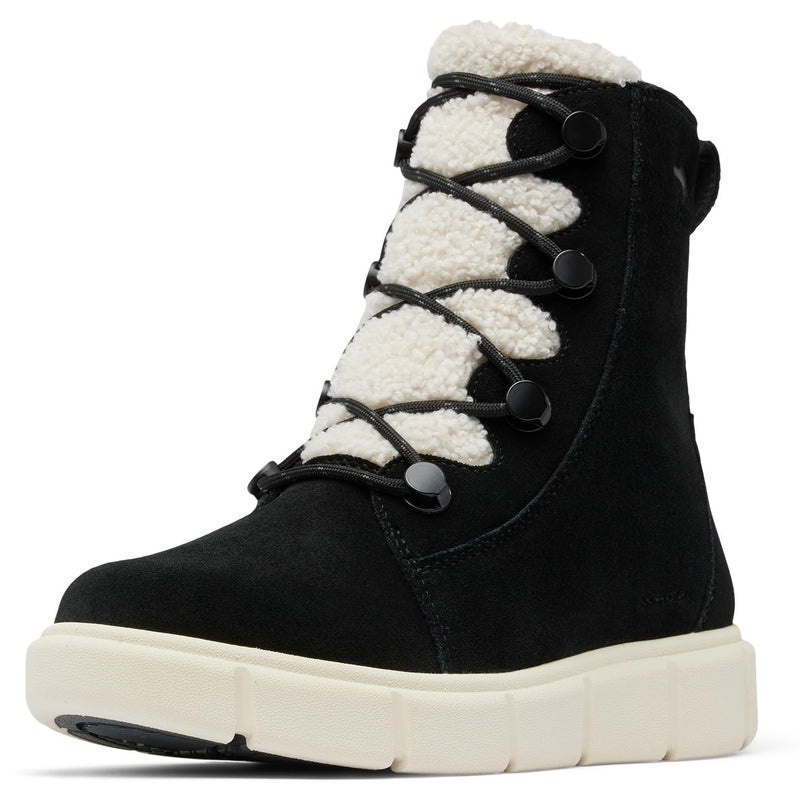 SOREL Women's Explorer lll Joan Cozy Waterproof Boot - Black/Chalk - 7 - Image 1