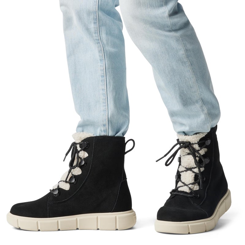 SOREL Women's Explorer lll Joan Cozy Waterproof Boot - Black/Chalk - 7 - Image 2