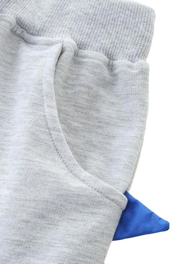 YUNIQEE Grey Regular Fit Mid Rise Solid Shorts