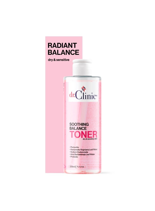 dr.Clinic DR. CLINIC | Prebiotic Toner Soothing Balance | Hydrating & Calming Facial Tonic | Enriched with Aloe Vera, Witch Hazel & Prebiotics | For Dry & Sensitive Skin | 200 ml - Image 3