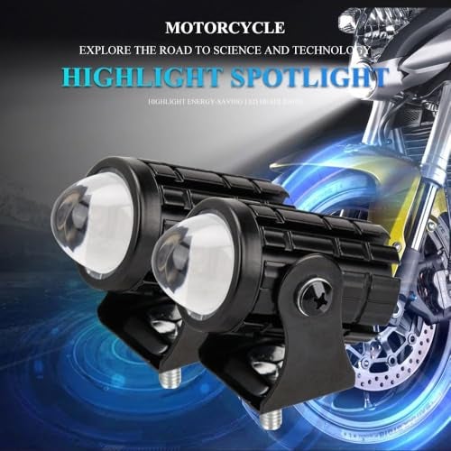 Autozap Mini Driving Fog Light Lamp Projector lens Spotlight Led Motorcycle Headlight Two Colors Motorbike Lighting System (12V, 30W) for Bike, car, tuck, van, tractor Pack of 2 White, Yellow - Image 3