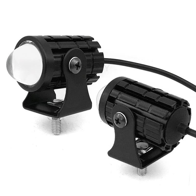 Autozap Mini Driving Fog Light Lamp Projector lens Spotlight Led Motorcycle Headlight Two Colors Motorbike Lighting System (12V, 30W) for Bike, car, tuck, van, tractor Pack of 2 White, Yellow - Image 4