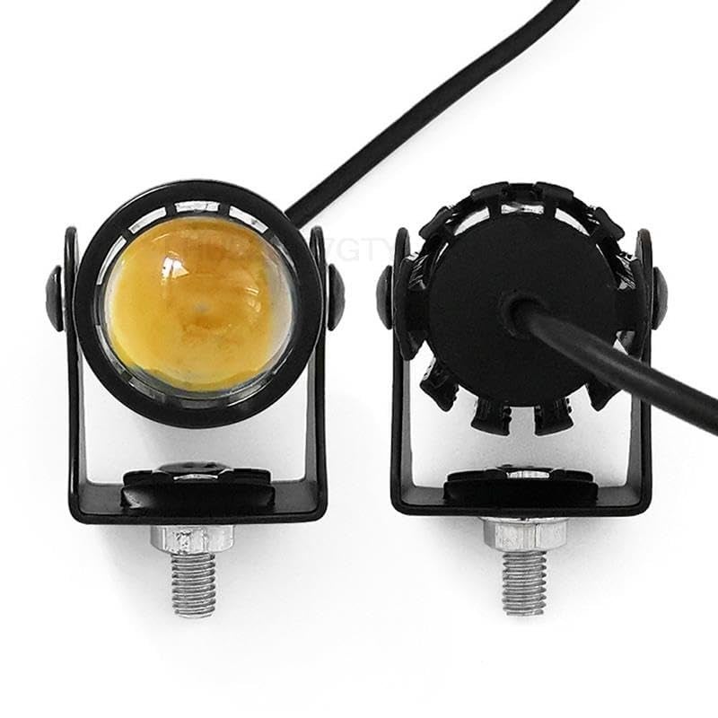 Autozap Mini Driving Fog Light Lamp Projector lens Spotlight Led Motorcycle Headlight Two Colors Motorbike Lighting System (12V, 30W) for Bike, car, tuck, van, tractor Pack of 2 White, Yellow - Image 2