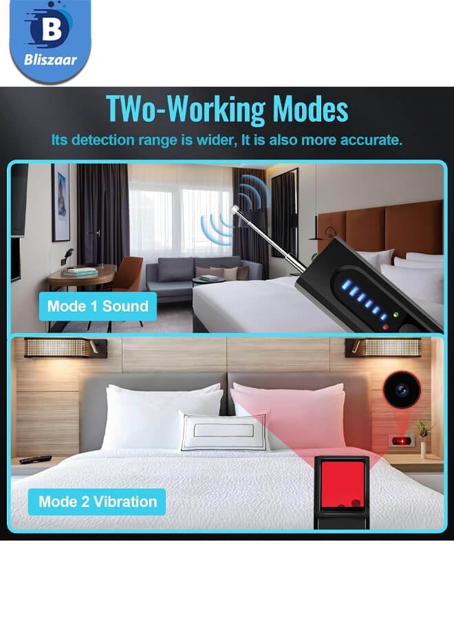 Bliszaar Portable Hidden Camera Detector HX13, Bug Detector, GPS Finder, Anti Spy Wireless Signal Scanner, Infrared Camera Detector, Listening Device Detector for Home,Office,Travel,Car - Image 3