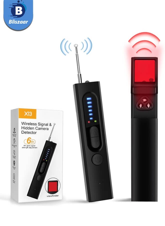 Bliszaar Portable Hidden Camera Detector HX13, Bug Detector, GPS Finder, Anti Spy Wireless Signal Scanner, Infrared Camera Detector, Listening Device Detector for Home,Office,Travel,Car - Image 1