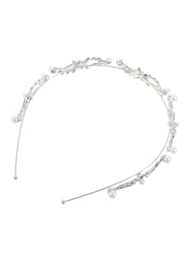Pearl Bridal Headband French Style Rhinestone Wedding Hair Accessories For Women - Image 1