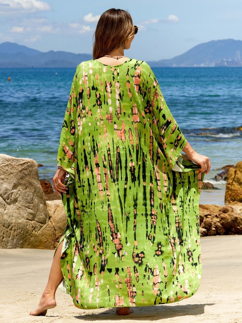 IMAGEKOPE Women 2025 Summer Kaftan Dresses Plus Size Bathing Suit Cover Up Moo Moos Beach Dress for Swimwear Caftan Dress - Image 5