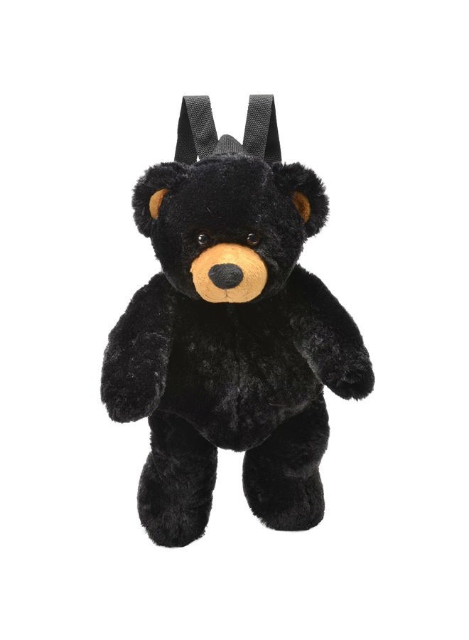 Plush Black Bear Backpack - 16 Inch