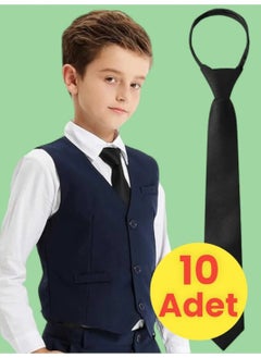 Tezzgelsin Unisex 5 - 10 Years Old Children's Elastic Tie 10 Pieces 