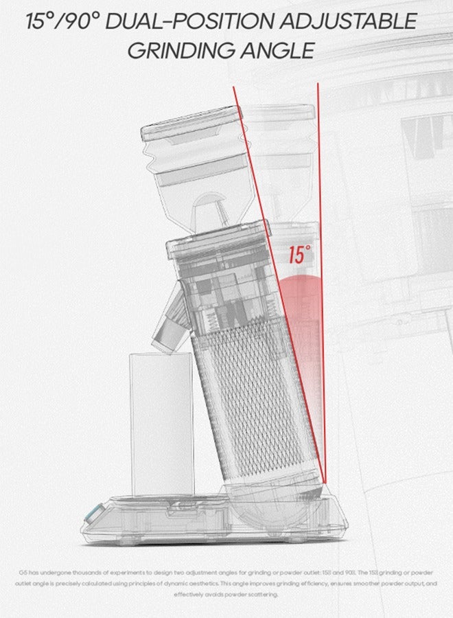 HiBREW مطحنة قهوة كهربائية HiBREW G5 بقطر 48 مم مع مطحنة مخروطية مدمجة محمولة للمطبخ لإسبريسو والقهوة التركية - Image 3