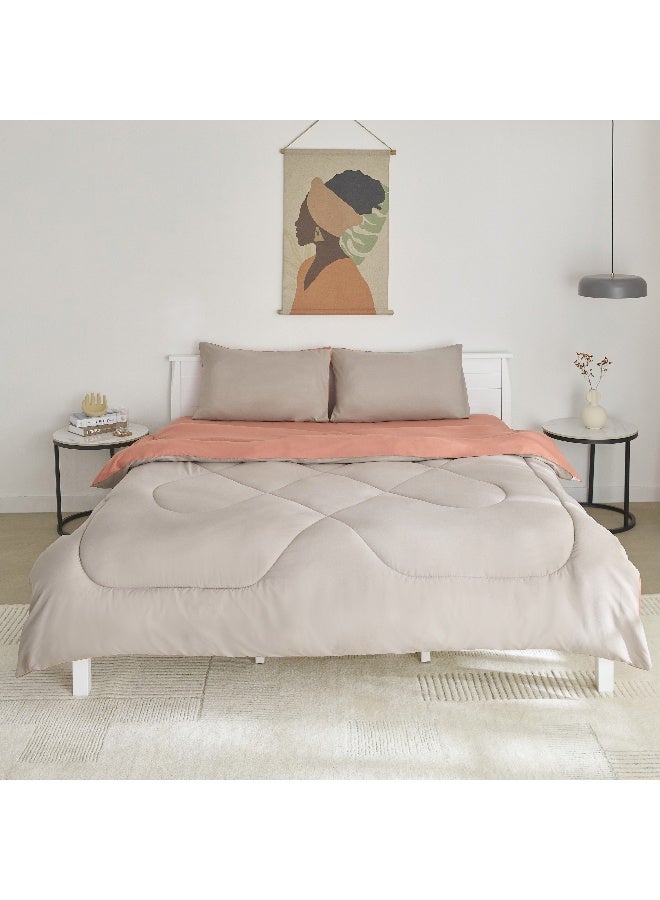 Home Box Derby 3-Piece Reversible Microfiber Queen Comforter Set 200 X 230 Cm - Image 4