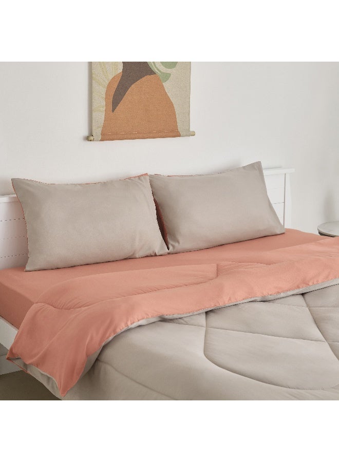 Home Box Derby 3-Piece Reversible Microfiber Queen Comforter Set 200 X 230 Cm - Image 2