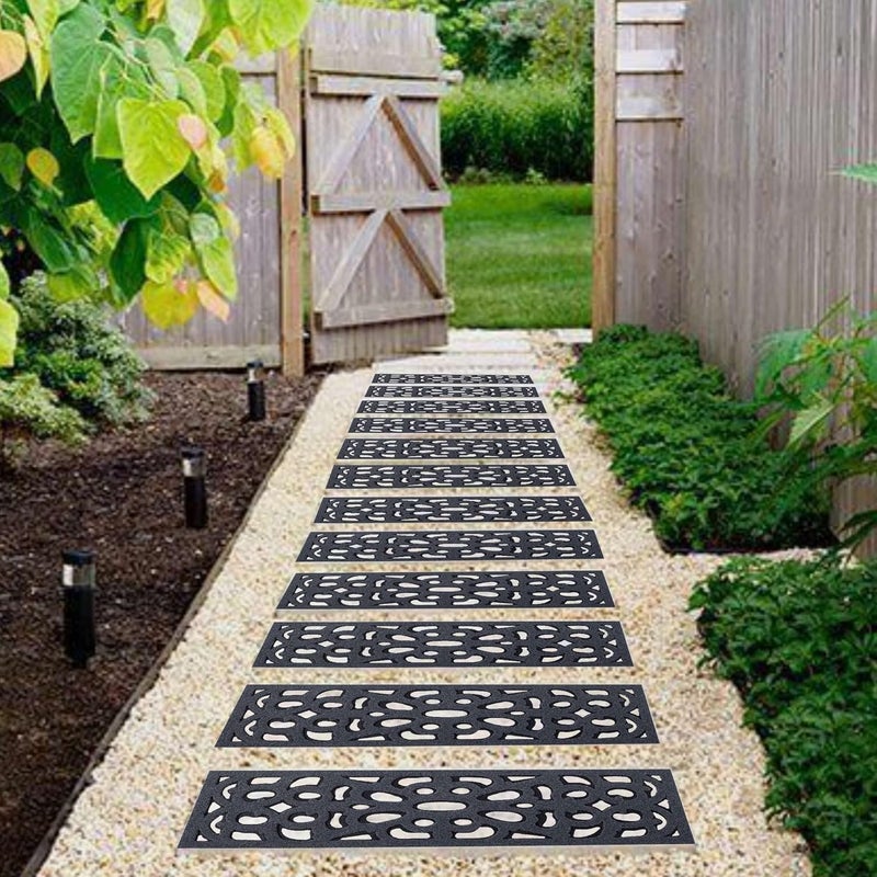 Nicoman Narrow Step Mat Barrier Doormat Eco-Friendly Scrape and Absorbent Drainage Outdoor Door Mat 75x25cm (30''x10'') - Image 2