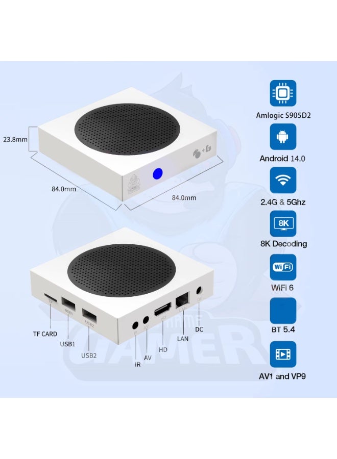 4K HD TV & Game Box G with 69,000+ Retro Games, 128GB Storage, HDMI Support, 2 Wireless Joysticks – Classic Video Console for TV, Monitor & Projector - Image 4