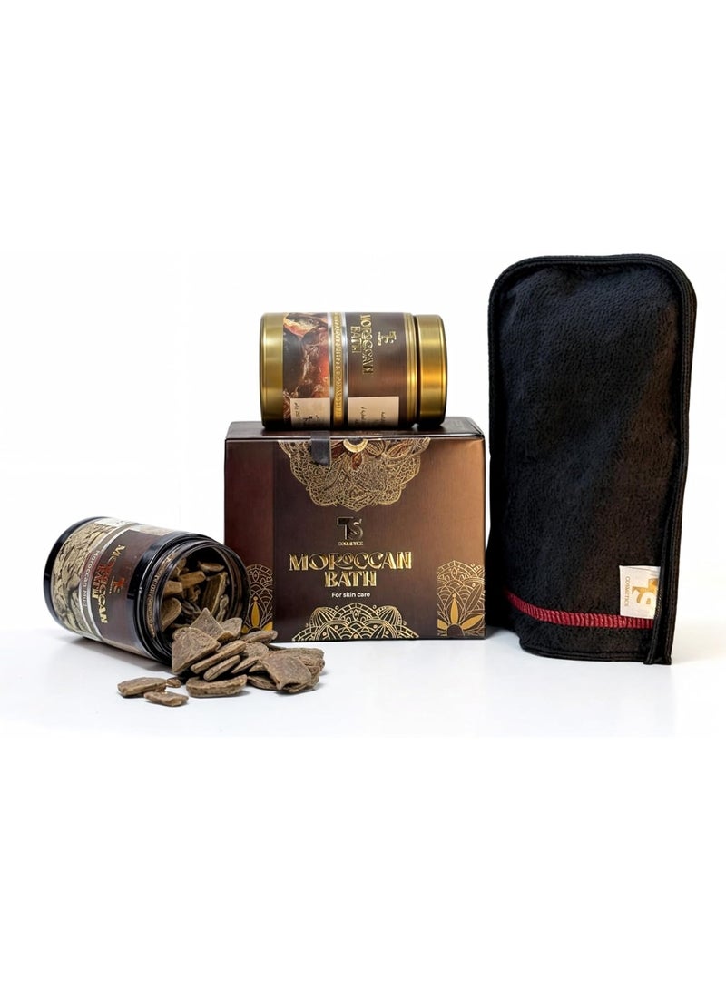 Moroccan Bath Kit Set - soap Moroccan and Moroccan Mud with bath Loof