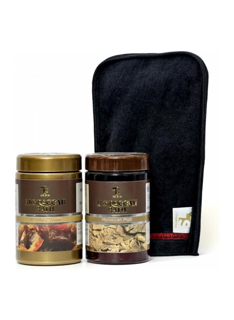 Moroccan Bath Kit Set - soap Moroccan and Moroccan Mud with bath Loof