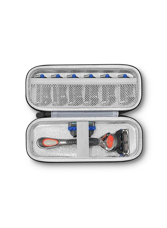 Field Hard Shell Safety Razor Travel Case, Shaving Kit Storage Box for Long/Short Handled Razor, Razor Blade and Attachments, Compatible with Merkur, Vikings, WEISHI Double Edge Safety Razor - Image 4