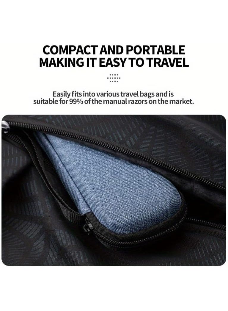 Field Hard Shell Safety Razor Travel Case, Shaving Kit Storage Box for Long/Short Handled Razor, Razor Blade and Attachments, Compatible with Merkur, Vikings, WEISHI Double Edge Safety Razor - Image 5