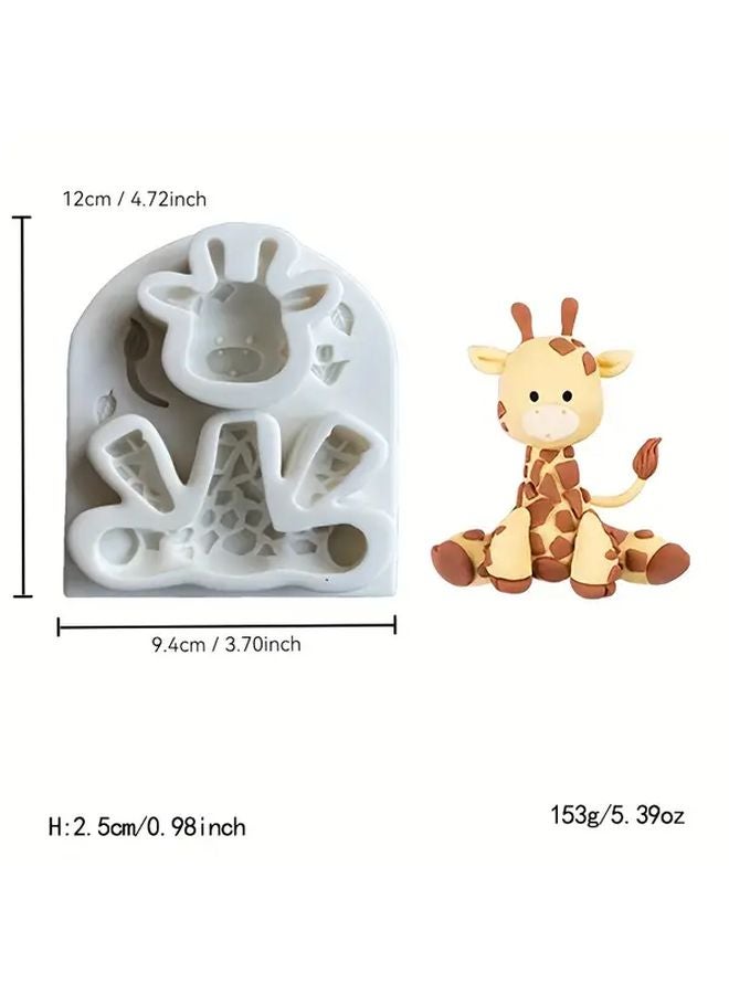 قالب السيليكون لصنع أشكال الزرافة من الطين اللين أو الجبس - Image 1