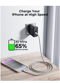 VOLTME USB C to Lightning Cable, PD 30W Powerlink RUGG Double Nylon Braided Fast Charging Cord (2.0m/6.6ft), USB 2.0 with 480Mbps Data Transfer Speed, Compatible with iPhone 14/14 Plus/14 Pro/14 Pro Max/iPhone 13/12/11/XS/Pro Max/Pro/Mini/SE, iPad 9, and More Devices (Grey)  - Image 2