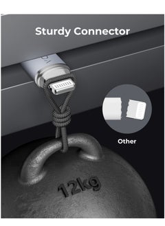 VOLTME USB C to Lightning Cable, PD 30W Powerlink RUGG Double Nylon Braided Fast Charging Cord (2.0m/6.6ft), USB 2.0 with 480Mbps Data Transfer Speed, Compatible with iPhone 14/14 Plus/14 Pro/14 Pro Max/iPhone 13/12/11/XS/Pro Max/Pro/Mini/SE, iPad 9, and More Devices (Grey)  - Image 5