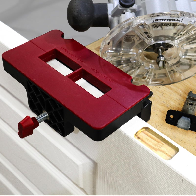 Milescraft 1226 Hinge Jig â€“ Self Clamping Door Hinge Jig, Door Hinge Mortiser. Hinge Templates Rout Mortises from 2.5â€ to 4.5â€. Hinge Installation Kit Includes Latch Templates for All Standard Doors - Image 4
