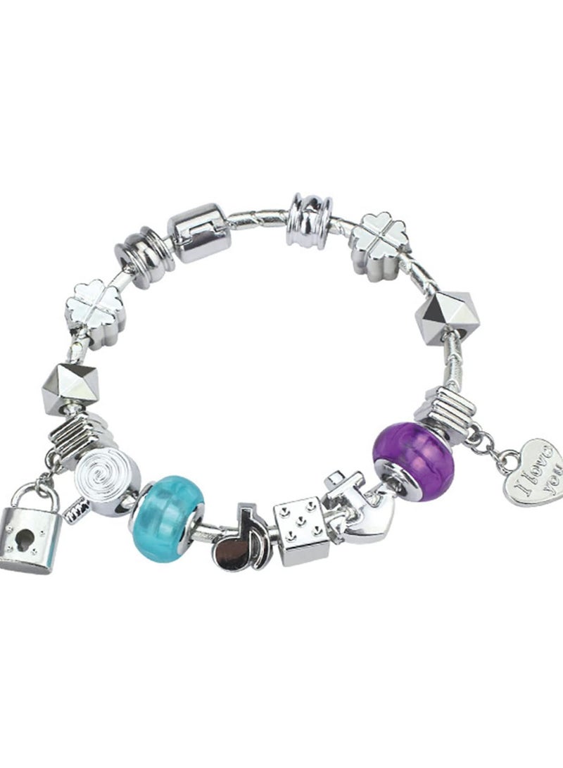 GGOOT Girls Jewelry Making Kit,Charm Bracelet Making Kit | DIY Chain Pendant Charm Maker Kit for Girls Bracelets Craft & Necklace Making - Image 4