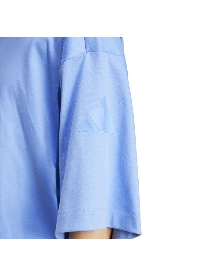 Adidas W All Szn Sl T Blue Training T-Shirts For Women XS - Image 5