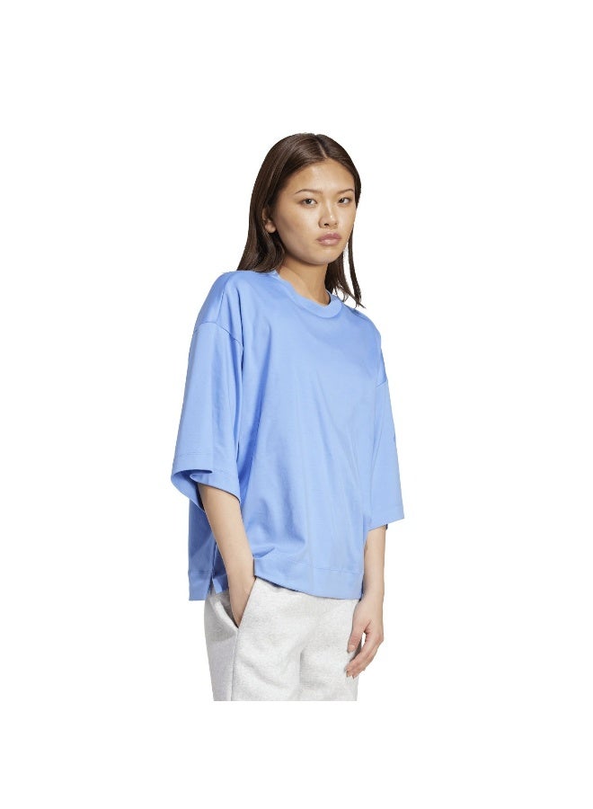 Adidas W All Szn Sl T Blue Training T-Shirts For Women XS - Image 4