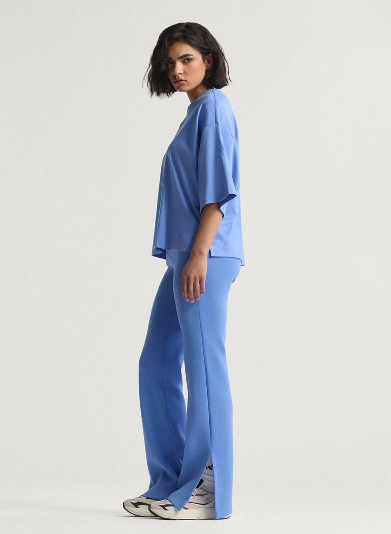 adidas تي شيرت نسائي أزرق بأكمام قصيرة - Image 5