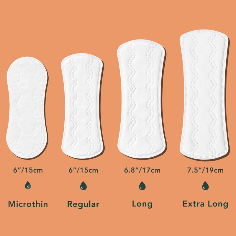 Rael Panty Liners for Women, Organic Cotton Cover - Long Pantiliners, Light Absorbency, Unscented, Chlorine Free (Long, 36 Count) - Image 5