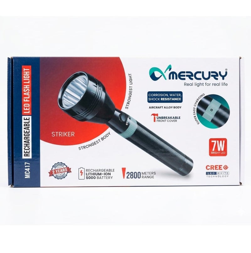 مصباح يدوي LED قابل لإعادة الشحن من ميركوري MC417