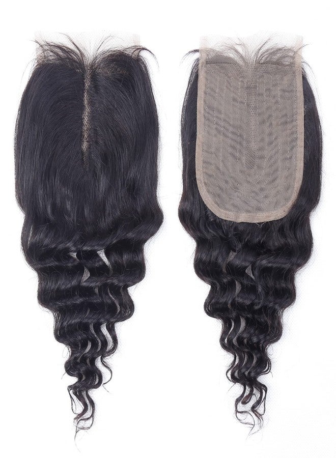 FQ Brazilian Deep Wave Bundles with Closure Deep Curly Weave Human Hair Bundles with Lace Closure Unprocessed Virgin Hair Weft Bundles and 4x4x1 Closure(12 14 16+10, 70g/bundle) - Image 4