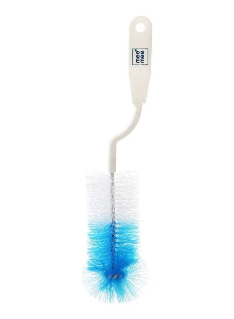 Mee Mee Nylon Bottle Brush with Nipple Cleaner | 360° Rotating Handle | High-Density Soft Bristles | BPA-Free | Scratch-Free Cleaning | Non-Toxic | Easy Grip | Dishwasher Safe (Dark Blue) - Image 1