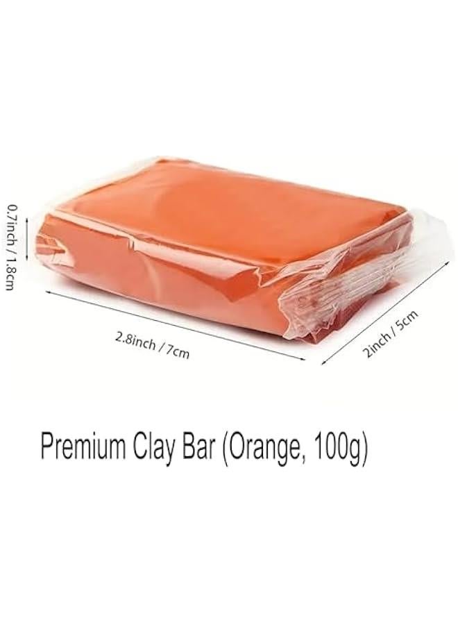 4 Pack 100g Car Clay Bar Premium Grade, Orange Auto Detailing Magic Clay Bar Cleaner for Car Wash Car Detailing Clean Orange - Image 2