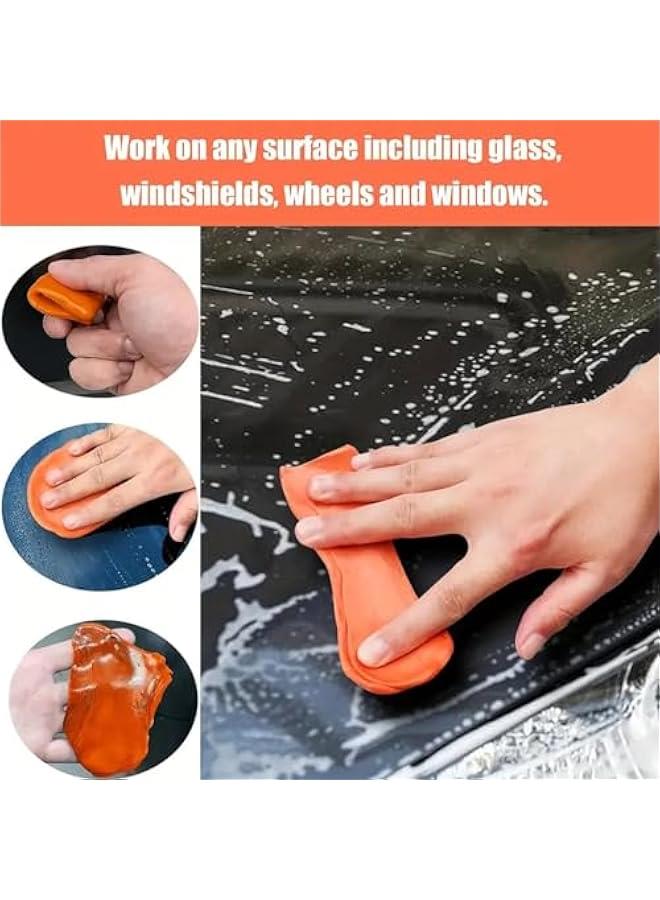 4 Pack 100g Car Clay Bar Premium Grade, Orange Auto Detailing Magic Clay Bar Cleaner for Car Wash Car Detailing Clean Orange - Image 4
