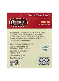CELESTIAL SEASONINGS Celestial Seasonings, Holiday Green Tea, Candy Cane Lane®, Decaf, 18 Tea Bags, 1.2 oz (35 g)  - Image 2