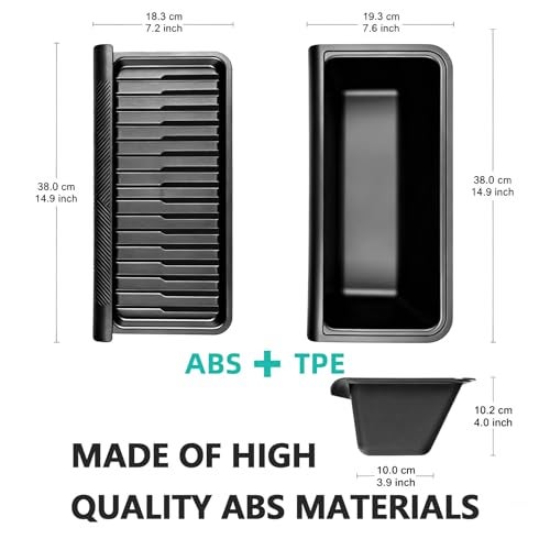 Abystar Upgraded Under seat Storage Tray with Lid for Tesla Model Y Juniper 2026, Hidden Under-Seat Organizer Box, Anti-Slip & Dustproof Design, Large-Capacity Interior Storage Accessories - Image 4
