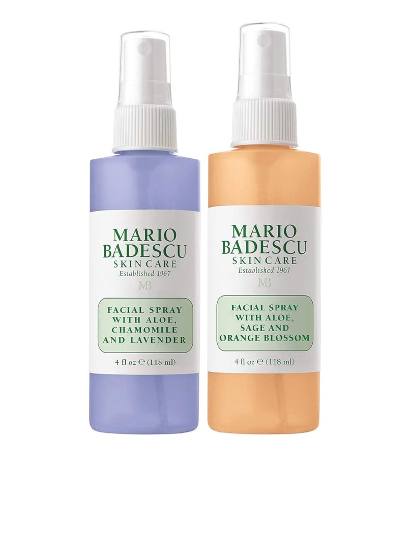 ماريو باديسكو مجموعة رذاذ الوجه ماريو بادسو  الصبار والخيار والشاي الأخضر والأعشاب وماء الورد والبابونج والخزامى والمريمية وزهرة البرتقال، 236 مل، من ماريو باديسكو