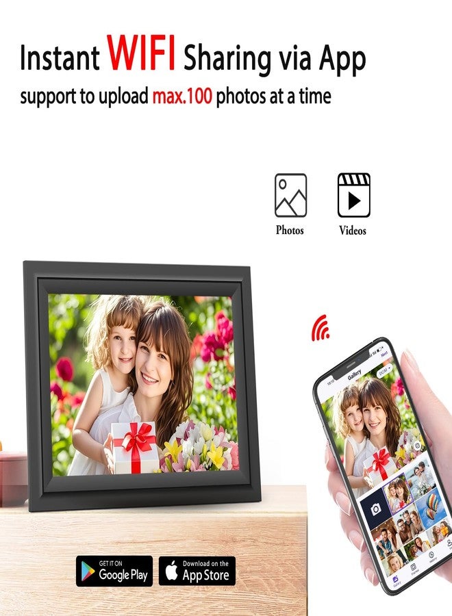 سامكس إطار صور رقمي SAMMIX مقاس 10.1 بوصة مزود بتقنية واي فاي، وشاشة لمس IPS عالية الدقة، وسعة تخزين 16 جيجابايت، وخاصية عرض الشرائح. - Image 3