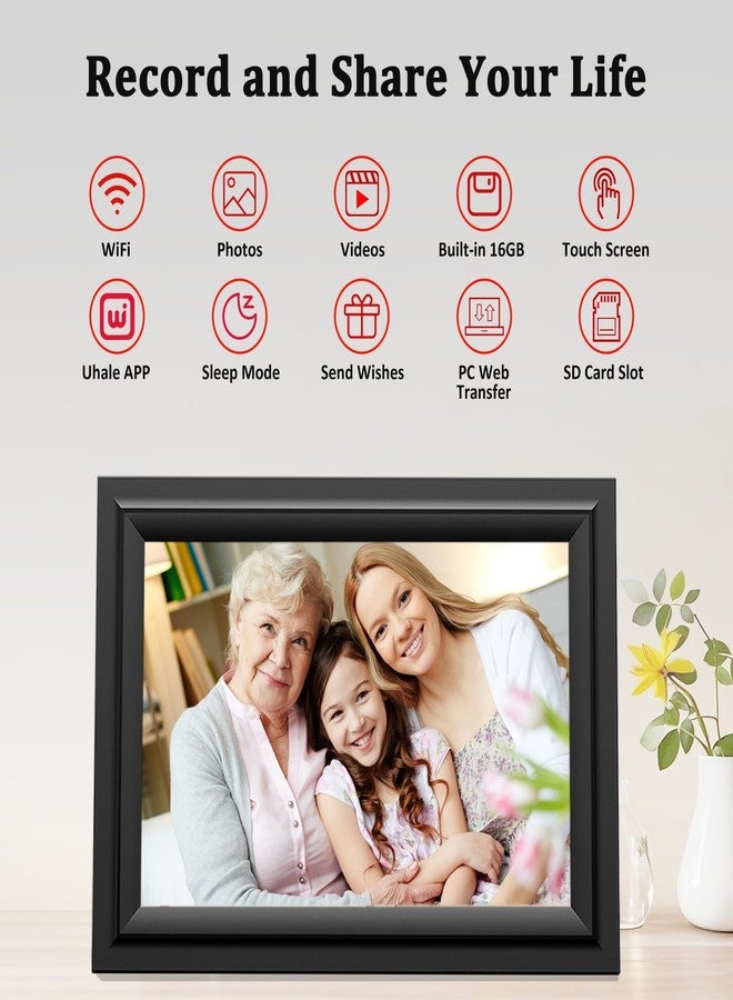 سامكس إطار صور رقمي SAMMIX مقاس 10.1 بوصة مزود بتقنية واي فاي، وشاشة لمس IPS عالية الدقة، وسعة تخزين 16 جيجابايت، وخاصية عرض الشرائح. - Image 2