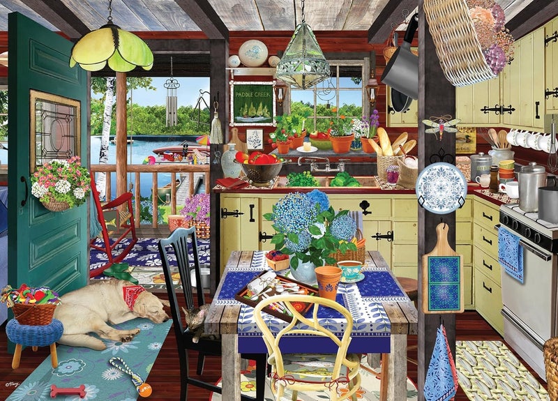 Ceaco - Tracy Flickinger - Lake Cottage - 1000 Piece Jigsaw Puzzle - Image 2