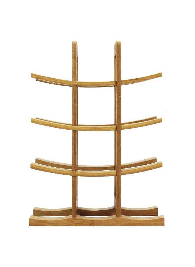 12-Bottle Natural Bamboo Wine Rack, Freestanding Countertop Wine Storage - Image 5