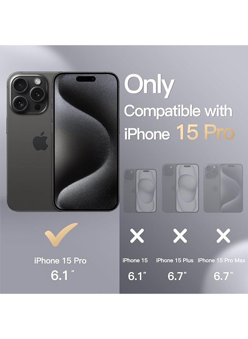 X-level iPhone 15 Pro Silicone Case Cover [Compatible with MagSafe][Build-in Kickstand] Magnetic Stand Comfortable Touch Slim Soft Edge Anti-Fingerprint Camera len Protector Protection Back Cover - Image 2