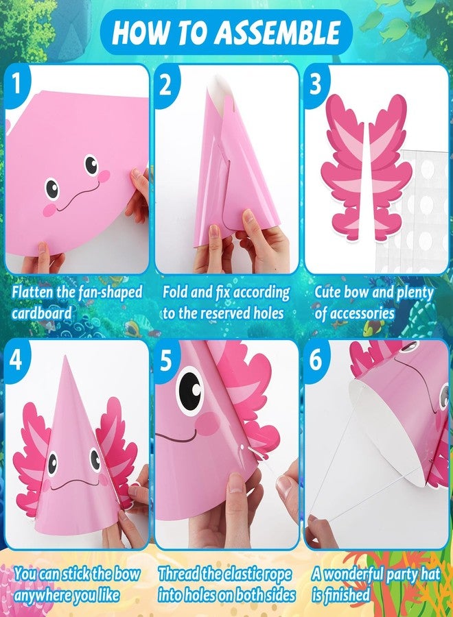 Justforjoyful قبعات حفلات على شكل حيوانات بحرية من Justforjoyful، 24 قطعة، لوازم حفلات أعياد الميلاد تحت البحر، قبعات ورقية بتصميم محيطي، عصابات رأس على شكل سلحفاة، أخطبوط كرتوني، هدايا ديكور صيفية - Image 4