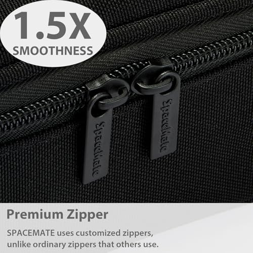 SPACEMATE Pencil Case Pouch Box Bag School Supplies Girls Boys Kids, Cute Preppy Stuff Large Big Capacity Aesthetic Pen Organizer, Back to College Stationary, Black, Classic Stlye, 1800ml - Image 4