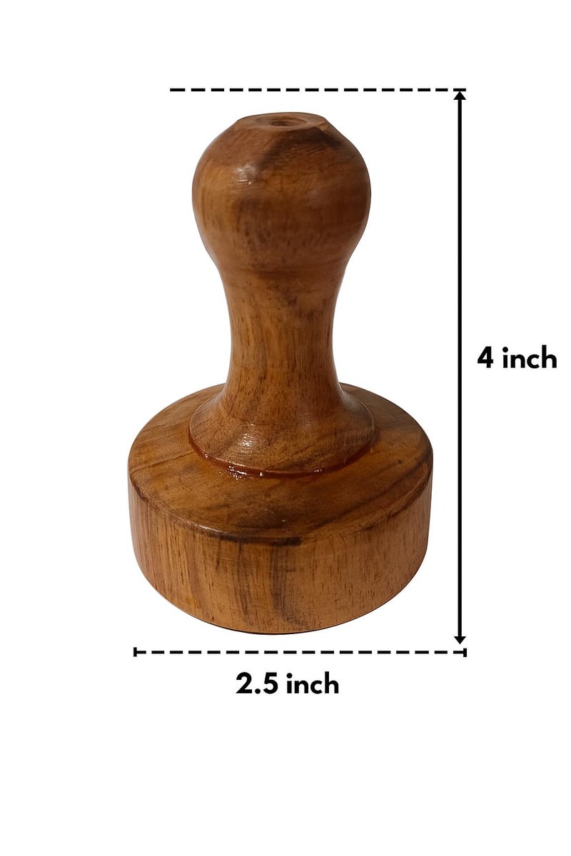 YADNESH Wooden Potato Masher Wooden Food Masher Vegetable Smasher Roti Chapati Presser Roti Bhakri Or Khakara on Tava Presser Crusher - Image 2