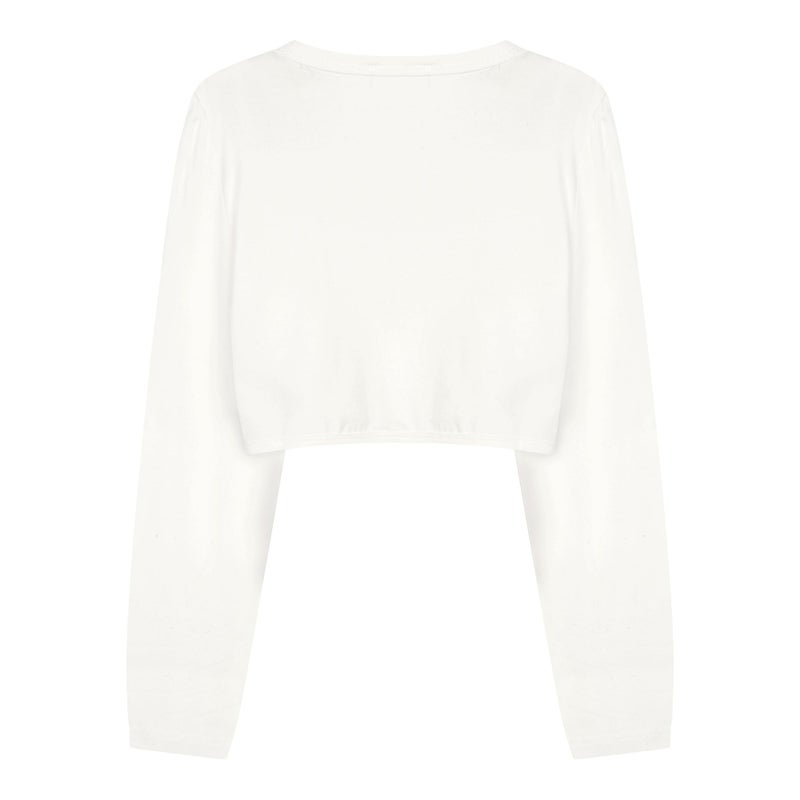 BOLEROSE Girls Long Sleeve Floral Lace Bolero Cardigan Kids Shrug Cover Up (Ivory, 13-14 YRS) - Image 5